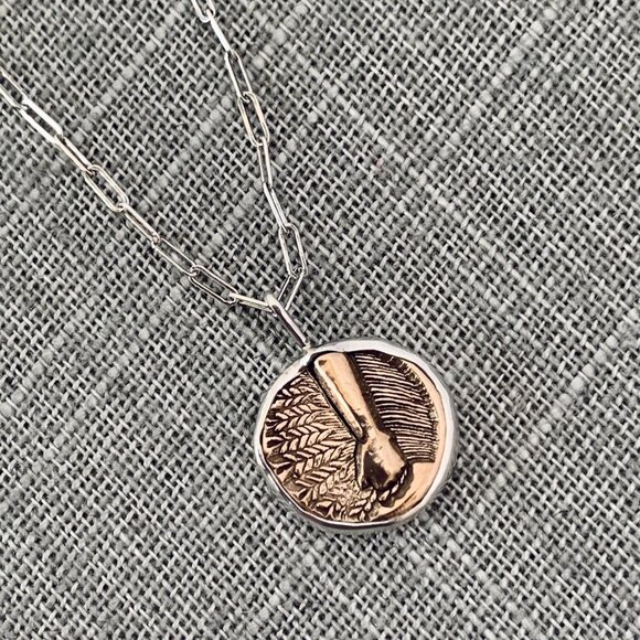 EARTH Zodiac Element Sign Symbol Bronze Coin Charm 925 Sterling Silver Necklace - Picture 11 of 14